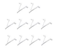 NASSMOSSE Lot de 10 pinces pour râteau à feuilles pour piscine, spa, épuisette, filet de nettoyage - Blanc