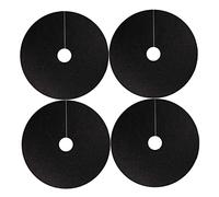 NASSMOSSE Lot de 4 anneaux de paillage réutilisables en non-tissé pour lutter contre les mauvaises herbes, noir, diamètre extérieur 52 cm