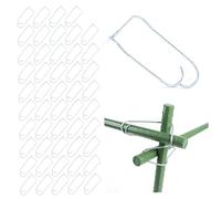 NASSMOSSE Lot de 50 connecteurs de canne de bambou, boucles de connexion pour plantes en bambou, boucles de treillis résistantes à l'usure, clips de support de plantes pour jardinage 1 cm