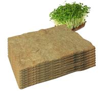 NASSMOSSE Lot de 8 tapis de chanvre pour la culture de micropousses de 25,4 x 50,8 cm, tapis de culture de germes de graines biologiques pour plateaux de démarrage de graines, kit de germination de