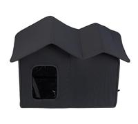 NASSMOSSE Maison pour Chat d'extérieur, résistante aux intempéries, isolée en Aluminium, Pliable et Lavable, avec Porte Transparente pour Une Protection Toutes Saisons