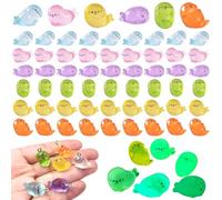 NASSMOSSE Mini Animaux Lumineux en résine, 60 pièces, Simulation de Figurines d'animaux Marins Mignons, décorations d'aquarium 6 Couleurs pour la Maison