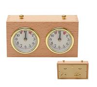 NASSMOSSE Minuteur d'échecs, Horloge d'échecs, Jeu analogique en Bois, minuteur mécanique, Compte à rebours pour compétition