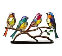 NASSMOSSE Oiseaux en Verre tachés sur Les Ornements de Bureau de Branche