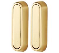 NASSMOSSE Patères dorées, 2 crochets muraux pliables de 7, 4 cm, cintres robustes en alliage de zinc pour manteaux, serviettes et chapeaux