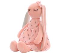 NASSMOSSE Peluche de Lapin à Oreilles Souples de 13, 8 Pouces - Jolie poupée Lapin Pâques pour Filles et décoration d'intérieur