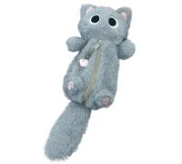 NASSMOSSE Pochette à Crayons Chat Mignon, capacité, Peluche Moelleuse, étui à Fermeture éclair, Fournitures Scolaires