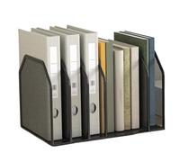 NASSMOSSE Porte-classeur de bureau, organiseur vertical amovible à 7 compartiments, trieur de documents en métal robuste pour un gain place au bureau ou en classe