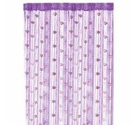 NASSMOSSE Rideau de Porte perlée 39x79 '' Rideau à Cordes avec Fil de Poche Rose Rose Amovible Perles Porte diviseur Chambre Suspendue Rideaux Frange pour Le Style Salle Bain Style 1