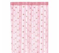 NASSMOSSE Rideau de Porte perlée 39x79 '' Rideau à Cordes avec Fil de Poche rousse Rose Amovible Perles Porte diviseur Chambre Suspendue Rideaux Frange pour Le Style Salle Bain Style