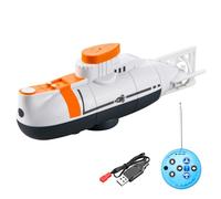 NASSMOSSE sous-Marin télécommandé, Jouet sous-Marin de Simulation étanche pour Enfants, Rc Toutes Directions, Rc Rechargeable par USB pour piscines, réservoir d'eau, Blanc