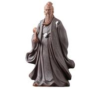 NASSMOSSE Statue Authentique en Argile Zisha de Zhang Sanfeng, Figurine de méditation Zen pour la décoration Bureau et Maison, Ornement Feng Shui