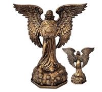 NASSMOSSE Statue de la déesse Metatron, Style Véronèse, décoration géométrique sacrée avec Cube de Metatron, artefact en résine Bronze pour autel ou Bureau (Petit modèle)