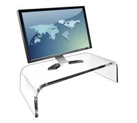 NASSMOSSE Support de Moniteur en Acrylique, Support de Moniteur Transparent avec Robuste 11, 81x7, 99x2, 76 Pouces pour Une Utilisation au Bureau à Domicile, Bureau PC pour Le Stockage du Clavier et