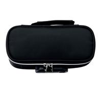 NASSMOSSE Trousse à Crayons Noire, Taille, pour garçons, avec Fermeture et poignée sécurisées, Sac à Fournitures 4 épaisseurs pour Bureau, université, école.