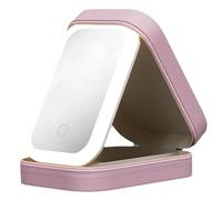 NASSMOSSE Trousse de Maquillage avec Miroir LED Trousse de Maquillage Portable à LED 3 Couleurs avec Miroir éclairé à intensité Variable,Organisateur de Maquillage étanche,Trousse de Maquillage LED 1