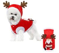 NASSMOSSE Vêtements de Noël pour Animaux de Compagnie avec cuve à Capuchon Mignon Chat Chat