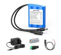 NASTIMA 2600mAh 28,08Wh 12V Batterie Lithium-ION Rechargeable Adaptée aux Appareils Photo, Caméscopes, Lecteurs MP3, Claviers Électroniques, Routeur, Radio, etc. Chargeur et Connecteur Inclus