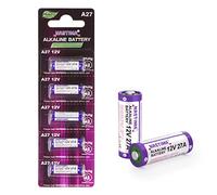 NASTIMA Lot de 5 Piles Alcalines Batterie 27A 12V, V27A LR27A MN27 L828 A27 12V Batterie