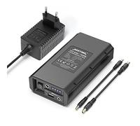 NASTIMA Pack Batterie 12,8V 6000mAh 72Wh LiFePO4 avec Double Sortie 12V 9V DC et 5V USB pour Les Bandes LED, Les Rubans Lumineux, Les Caméras de Vidéosurveillance, Les Jumelles, etc, avec Chargeur