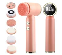 Nastopee Brosse électronique pour le visage 6 en 1 avec compresse chaude et froide - Soin de la peau étanche pour un nettoyage en profondeur et un soin des pores