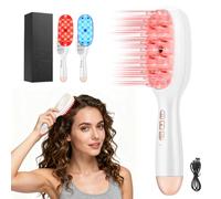 Nastopee EMS Brosse à cheveux micro-courant avec lumière rouge et bleue, appareil de massage de la tête à nano-évaporation pour la croissance des cheveux, vibration 7000 tr/min pour soins du cuir