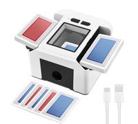 Nastopee Mélangeur de Cartes Électrique 1-2 Jeux, Mélange Automatique Rechargeable 2000mAh, Silencieux, Portable, Compatible Poker UNO Blackjack Skip-Bo Phase10