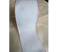 NASTRIFICIO ROSSI SAS Ruban toile aida point de croix Hortensia (103 mm, rose 077)