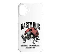 Nasty Bug Entomologie grossière Doigt d'honneur Coccinelle Coque pour iPhone 16 Plus