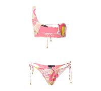 Nasty Gal Bikini jaune / rose / rose ancienne / blanc, Taille XXL