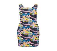 Nasty Gal Plus Robe 'Cactus' bleu / jaune / rose / noir, Taille 56