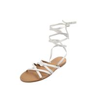 Nasty Gal Sandales à lanières blanc naturel, Taille 35,5