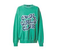 Nasty Gal Sweat-shirt 'Cool Girls Club' jade / vert foncé / blanc, Taille S