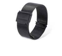 NASUNJIA 10-24 mm Compatible avec DW Watch Steel Band Bracelet en maille Compatible avec Daniel Wellington Watch Band Métal Ultra-fin Bracelet en acier inoxydable universel(Black,13mm)