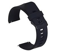 NASUNJIA 18mm 20mm 22mm Bracelet en silicone Bracelet de montre à dégagement rapide Compatible avec la montre intelligente Samsung Active 2(Black black,18mm)