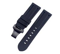 NASUNJIA 22 2 4 mm Regarder des accessoires Bracelet compatible avec Panerai Watch compatible avec les hommes Pam Bande de bracelet de bracelet en silicone sport TPU Ceinture de montre en caoutchouc(B