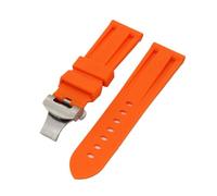NASUNJIA 22 2 4 mm Regarder des accessoires Bracelet compatible avec Panerai Watch compatible avec les hommes Pam Bande de bracelet de bracelet en silicone sport TPU Ceinture de montre en caoutchouc(O