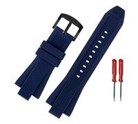 NASUNJIA Bande de montre en caoutchouc compatible avec Mordre Regarder les séries MK8184 MK8152 MK9020 MK8730 MK8761 8295 8296 Bracelet for hommes de silicone convexe 29 * 13mm noir bleu(Blue-black)