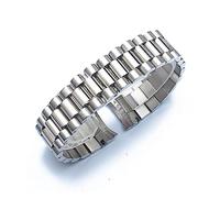 NASUNJIA Bande de surveillance Compatible avec Rolex Date d'une date de jour Datejust Date d'OysterTual Accessoires de montre à bracelet en acier inoxydable 13 17 20 20 mm Bracelet de montre(Silver,17