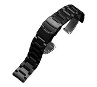 NASUNJIA Bracelet De Montre En Acier Inoxydable Solide, 18/19/20/21/22/23/24/25mm, Boucle Pliante En Métal, Accessoires For Hommes Et Femmes (Color : Black, Size : 25mm)