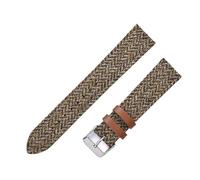 NASUNJIA Bracelet De Montre en Cuir Véritable 100% Laine Tissé, Vintage, 18mm, 20mm, 22mm, À Dégagement Rapide, for Hommes Et Femmes(Khaki,18mm)