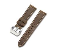 NASUNJIA Bracelet de montre en cuir véritable 20 mm 22 mm 24 mm Noir Marron Rouge Hommes Bracelets de montre Blet Accessoires Boucle en acier, 20mm