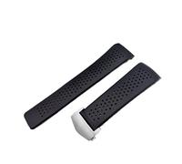 NASUNJIA Bracelet de montre étanche compatible avec Tag Heuer ACCESSOIRES D'ACCESSOIRES D'ACCESSOIRES Caoutchouc Hommes de surveillance Compatible avec Carrera Silicone 22 Bracelet de montre 24mm(Blac