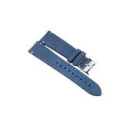 NASUNJIA Bracelet De Montre Vintage En Cuir De Vache Véritable, 18mm 19mm 20mm 22mm, Fait À La Main, Marron, Ceintures De Remplacement For Accessoires De Montre(Dark blue,24mm)