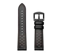 NASUNJIA Bracelet de poignet en cuir compatible avec Huawei Watch GT 3 46mm 42mm SmartWatch Watchband Compatible avec Huawei Regarder gt Bracelet en Correa en cuir de coureur(Black,22MM)