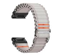 NASUNJIA Bracelet en nylon 26 mm/22 mm compatible avec Garmin Fenix 8 E, 7, 7X, 6, 6X, 5, 5X, bracelets sport compatibles avec Forerunner 965, 955, 970 et Tactix 8.(Black Yellow,QuickFit 22mm)