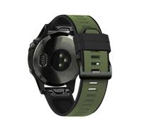 NASUNJIA Sangle de bande de montre de silicone de 22mm 26mm Compatible avec Garmin Fenix 5 6 5x 6x 3 3HR Smart Montre Smart Livraison rapide Bracelet de remplacement Accessoires(Orange Black,26MM Fe