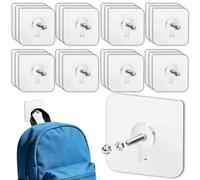 Nasxkji Lot de 24 vis adhésives transparentes sans perçage avec filetage pour fixation murale, clous adhésifs muraux pour étagère, cuisine, salle de bain, salle de douche, carrelage, verre, métal (6 x