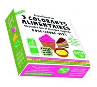 Nat-Ali - Colorants alimentaires étui 3 couleurs poudre 30gr