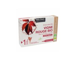 Nat&Form Ampoulesoules Vigne Rge Bio 20x10ml